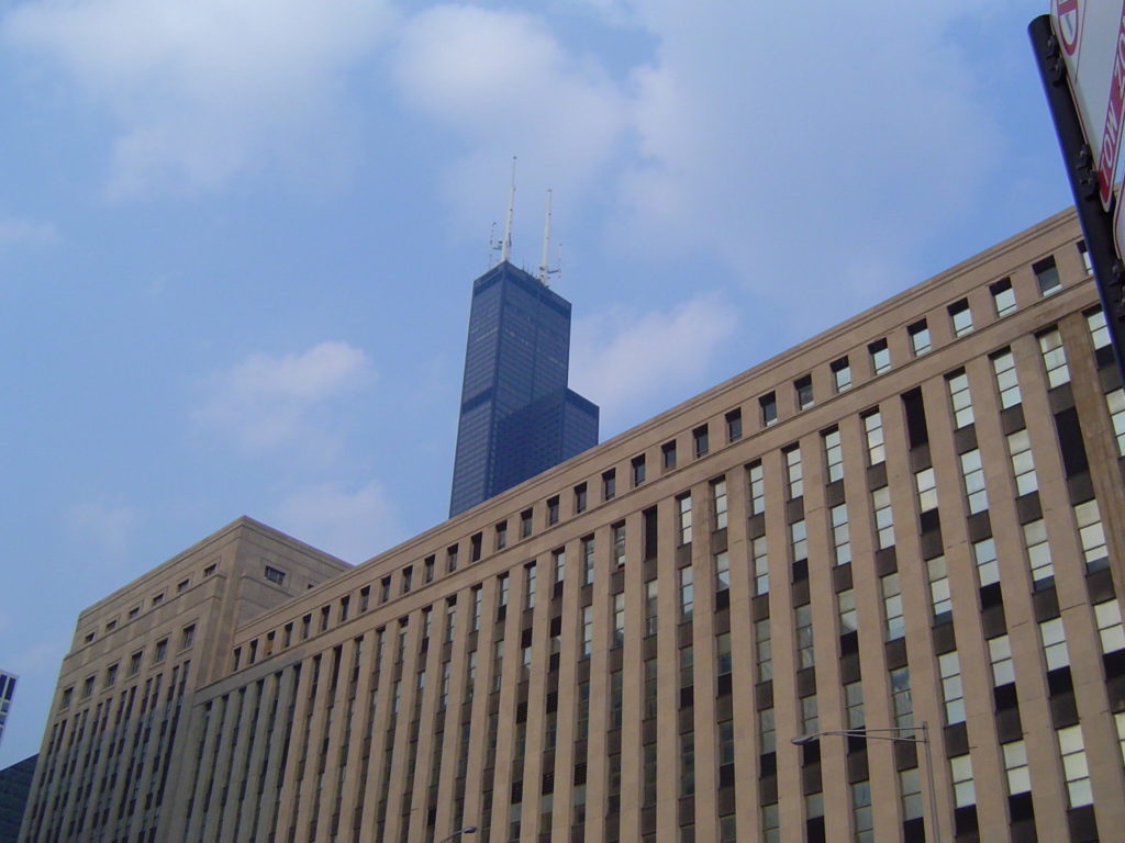 Old_Main_Post_Office_with_Sears_Tower_3 Landmarks Illinois